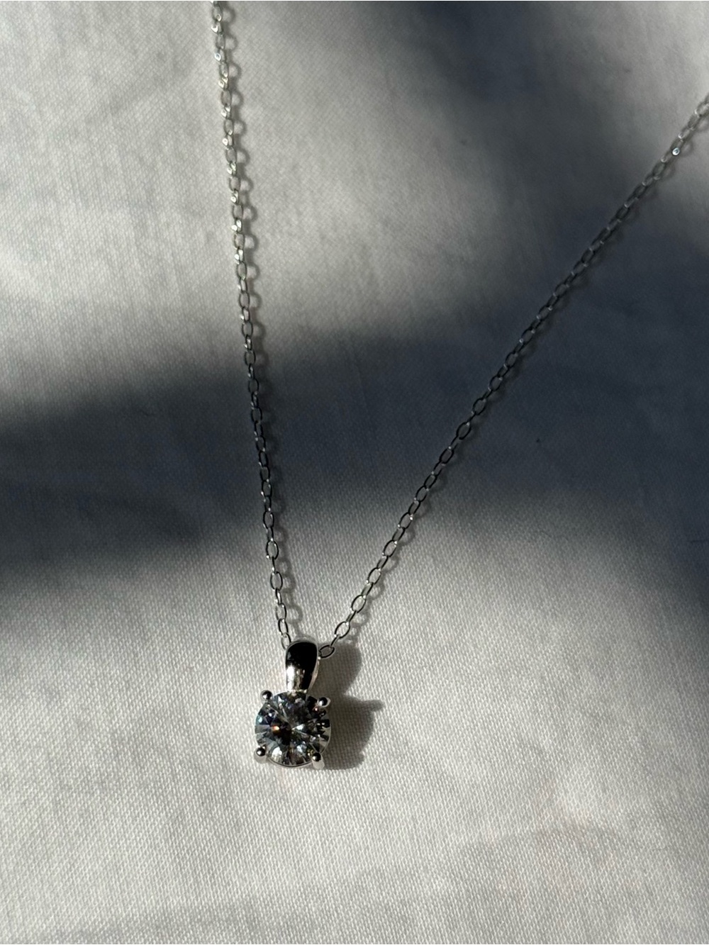 Moissanite diamond necklace